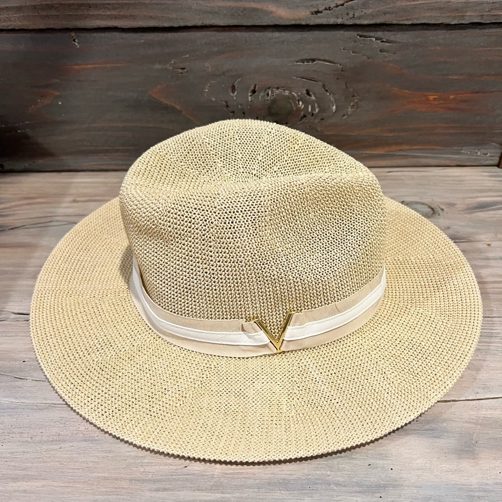 Vince Camuto Classic Packable Paper Knit Panama Hat With Grosgrain Band